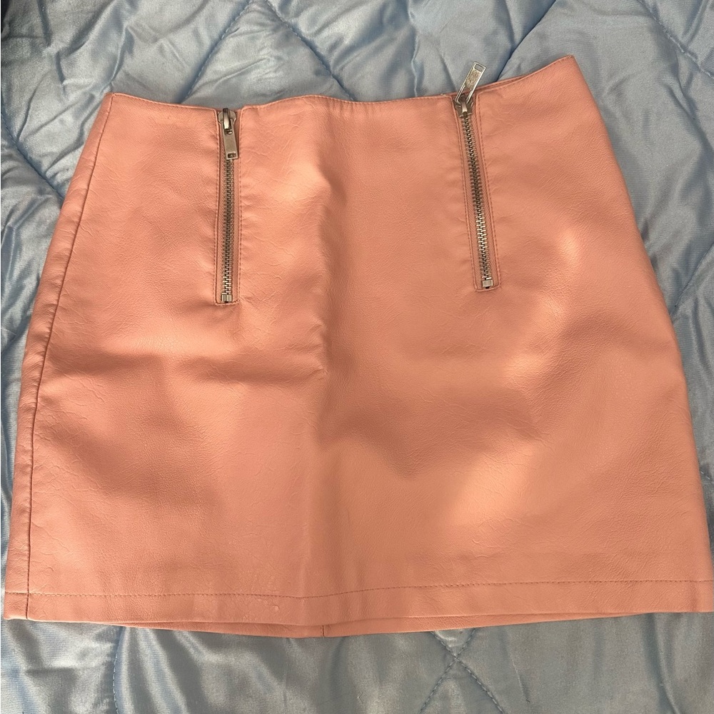 Forever 21 Pink Silver Mini Pencil Skirt